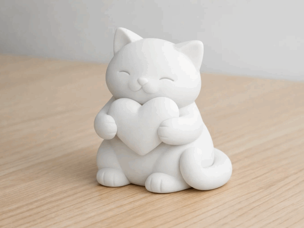 Gatinho Segurando Coração: Uma Dose Diária de Amor e Fofura no seu Décor