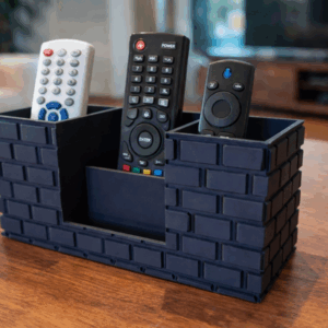 Organizador de Suporte de Controle Remoto Estilo Tijolo: Design e Ordem na sua Sala