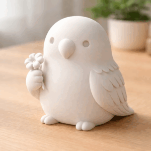 Pássaro com Buquê: Poesia e Encanto Natureza no seu Décor