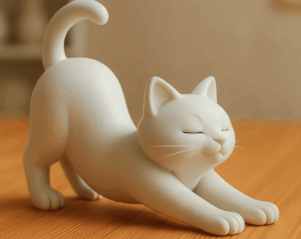 Adorável Gatinha Espreguiçando: O Toque de Fofura que sua Casa Precisa